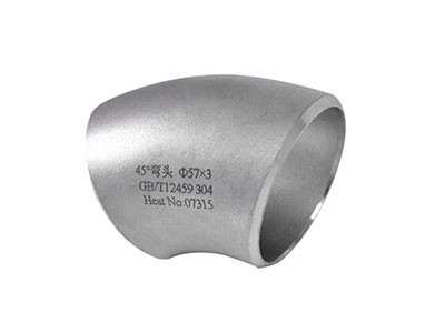 Stainless Steel / Carbon Steel Weld Butt Welded 45 Degree Sr / Lr Elbow